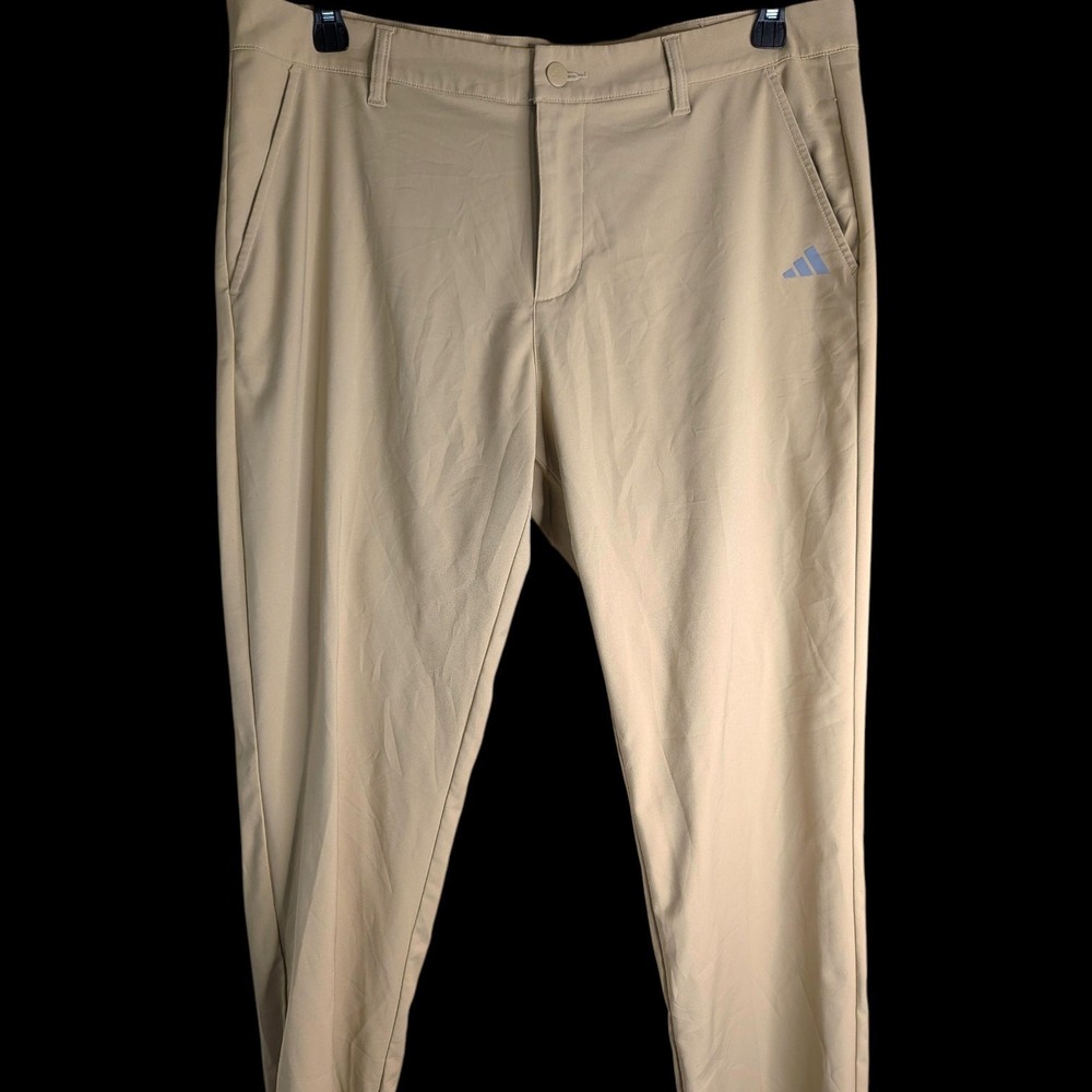 Adidas Golf Pants Mens 35x33 Khaki Hemp Tan Performance ADI Advantage‎